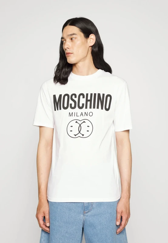 Moschino Men’s White Printed Cotton T-Shirt
