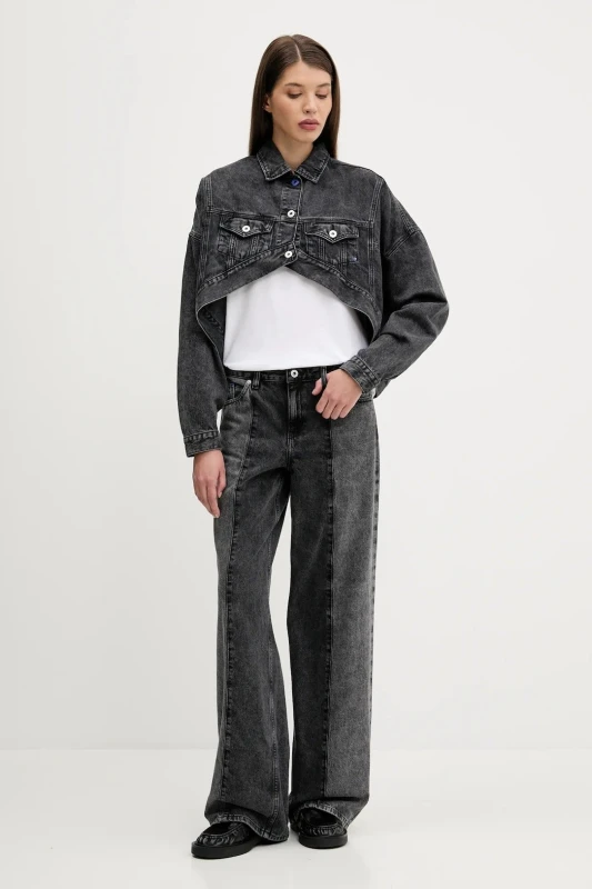 Karl Lagerfeld Jeans Women's Printed White T-Shirt