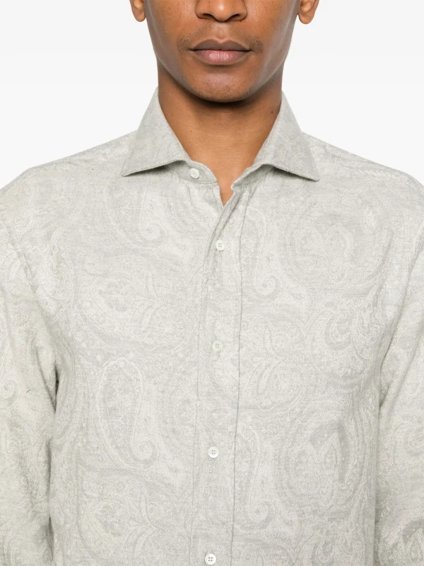 Brunello Cucinelli Paisley Cotton Shirt