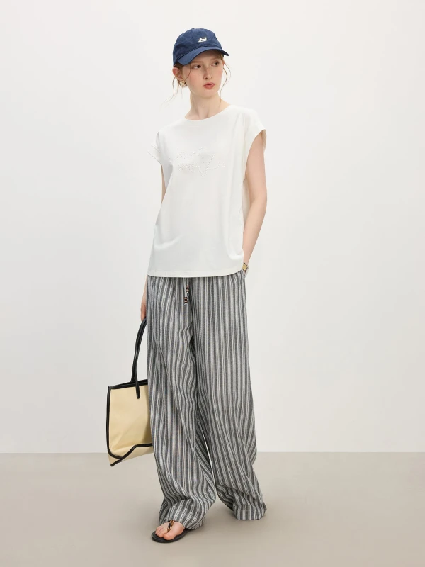 Relaxed Fit Solid Color Casual T-Shirt – Soft Knit Round Neck Tee