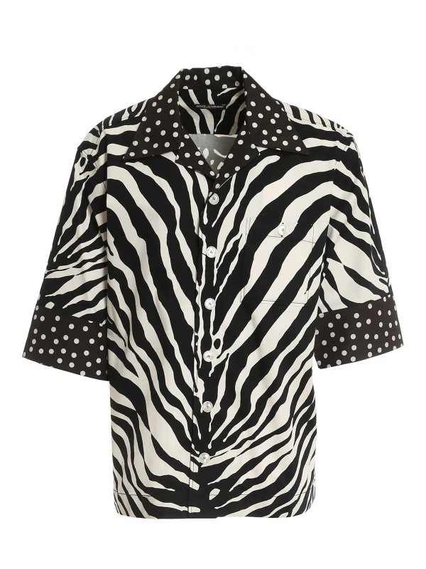 Dolce & Gabbana Oversized Animal Print Button-Down Shirt