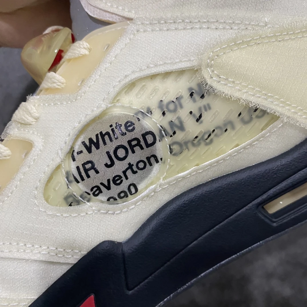 Air Jordan 5 Retro "Sail Canvas" Sneakers – Sail/Cream/Black