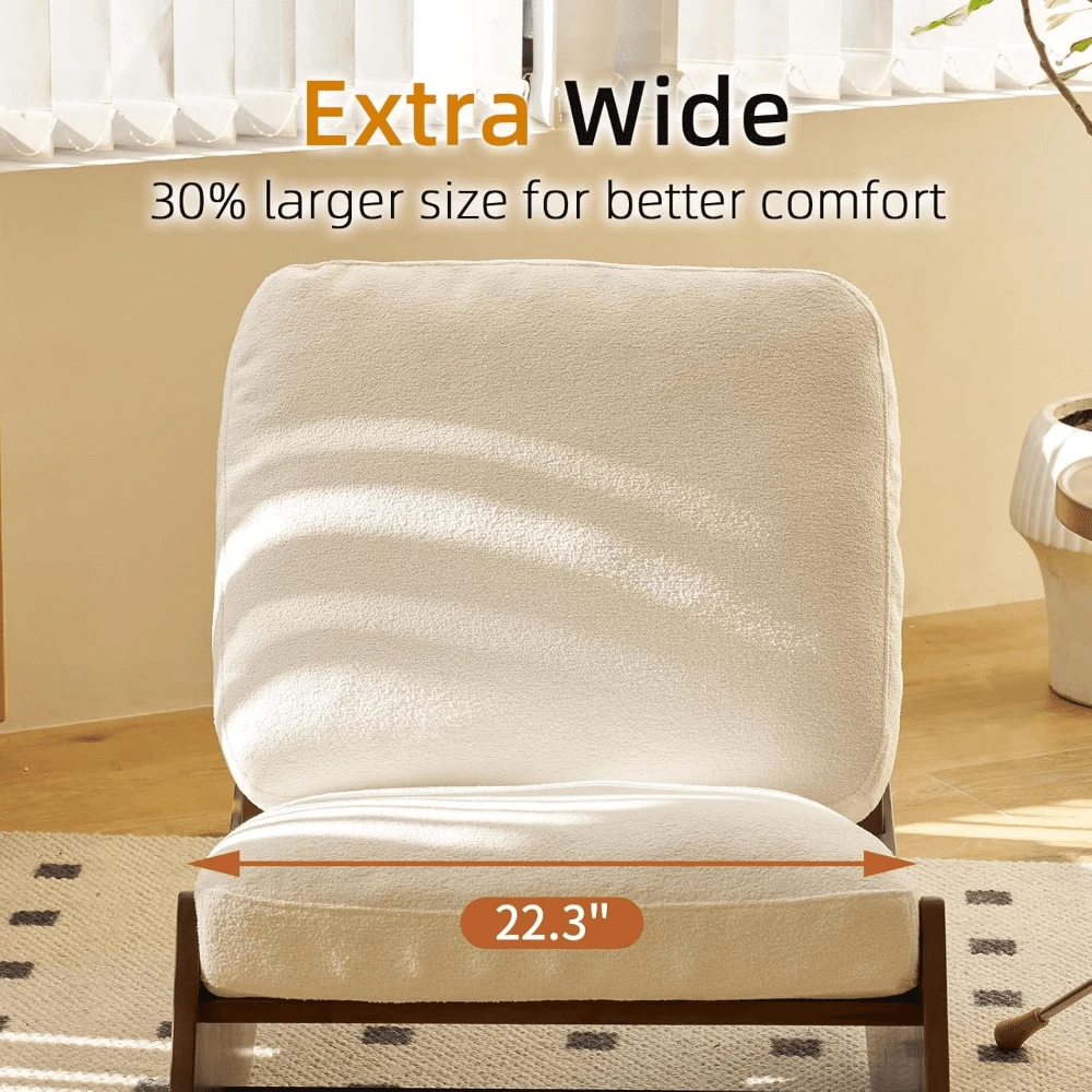 Tall Back Boucle Rocking Chair