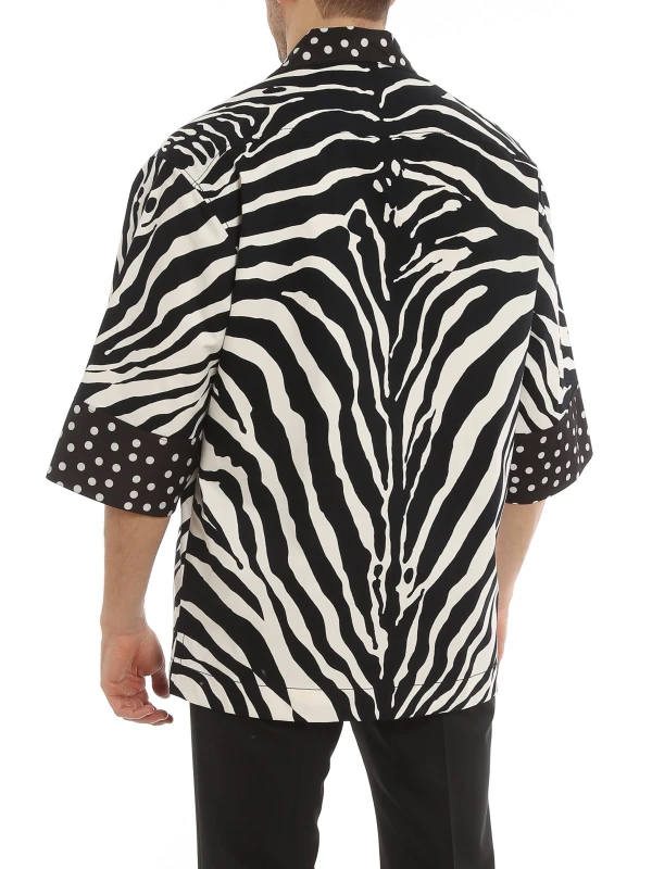 Dolce & Gabbana Oversized Animal Print Button-Down Shirt