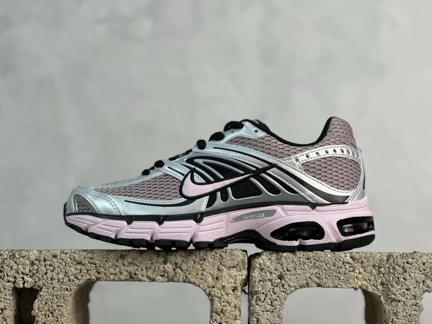 Nike Air Max Moto 2K – Dusty Mauve, Metallic Silver & Black