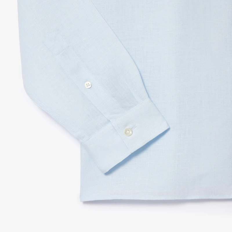 Lacoste Men's Light Blue Linen Shirt