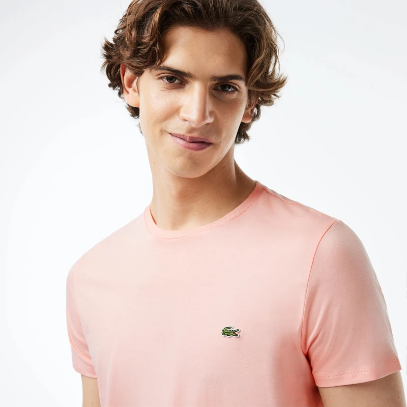 Lacoste Men’s Pink Cotton T-Shirt