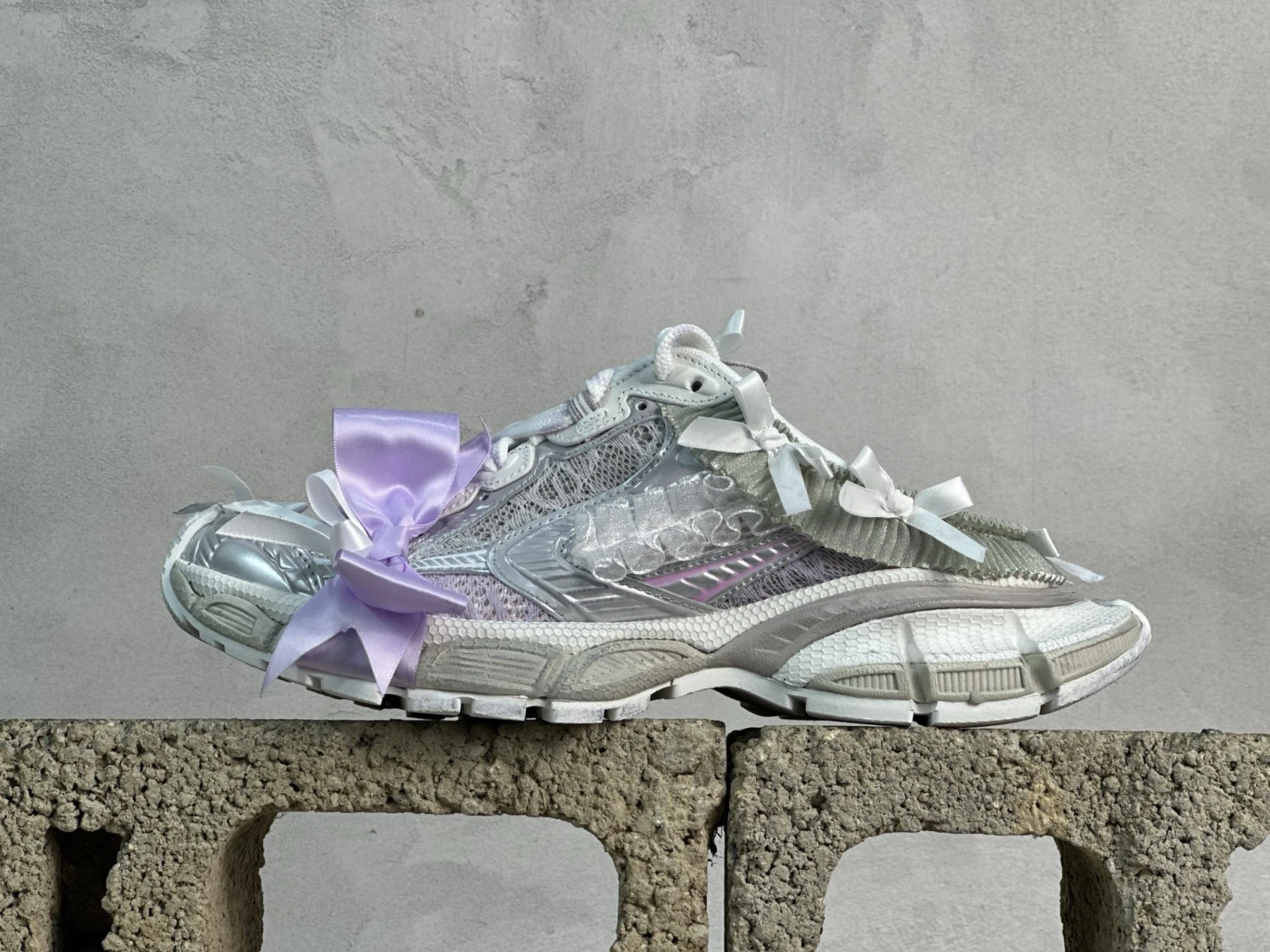 Balenciaga Runner Sneakers “White Lavender Ribbon Edition”
