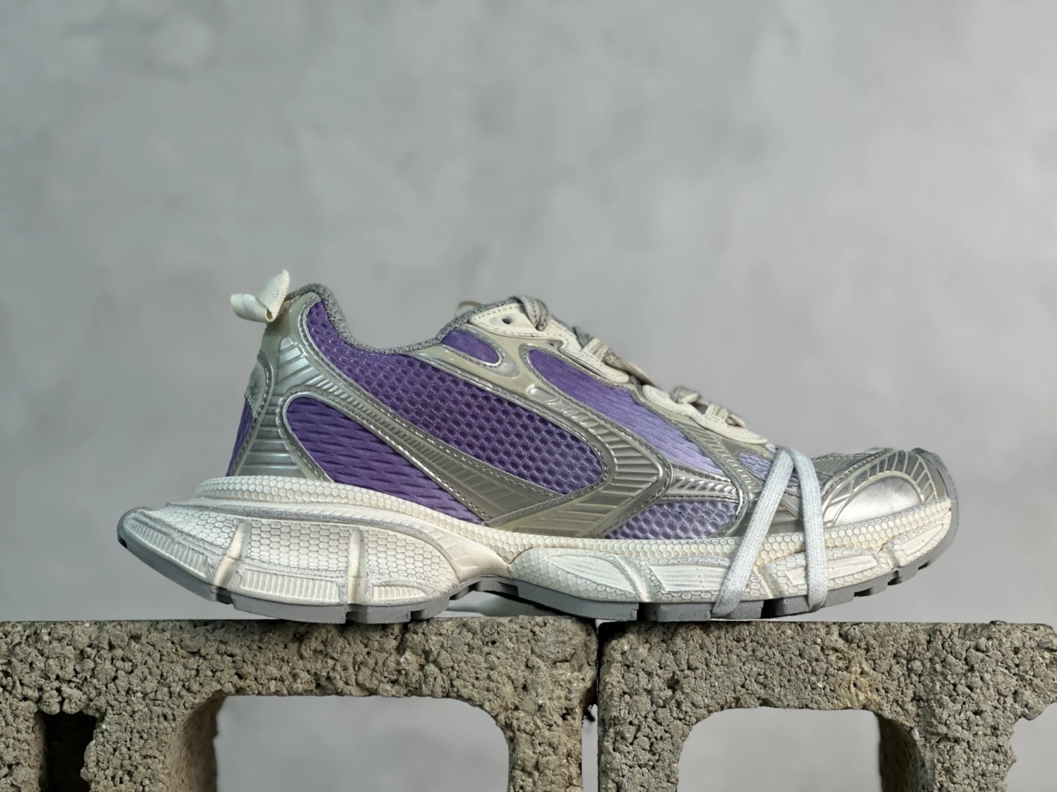 Balenciaga Runner Sneaker – Silver Grey & Lavender Edition
