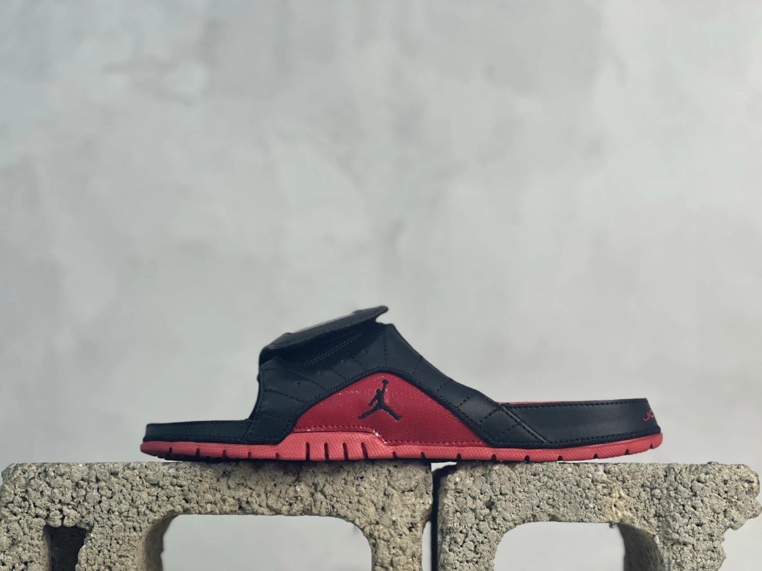 Jordan Hydro Slide "Black, Red & Black" Comfort Sandals