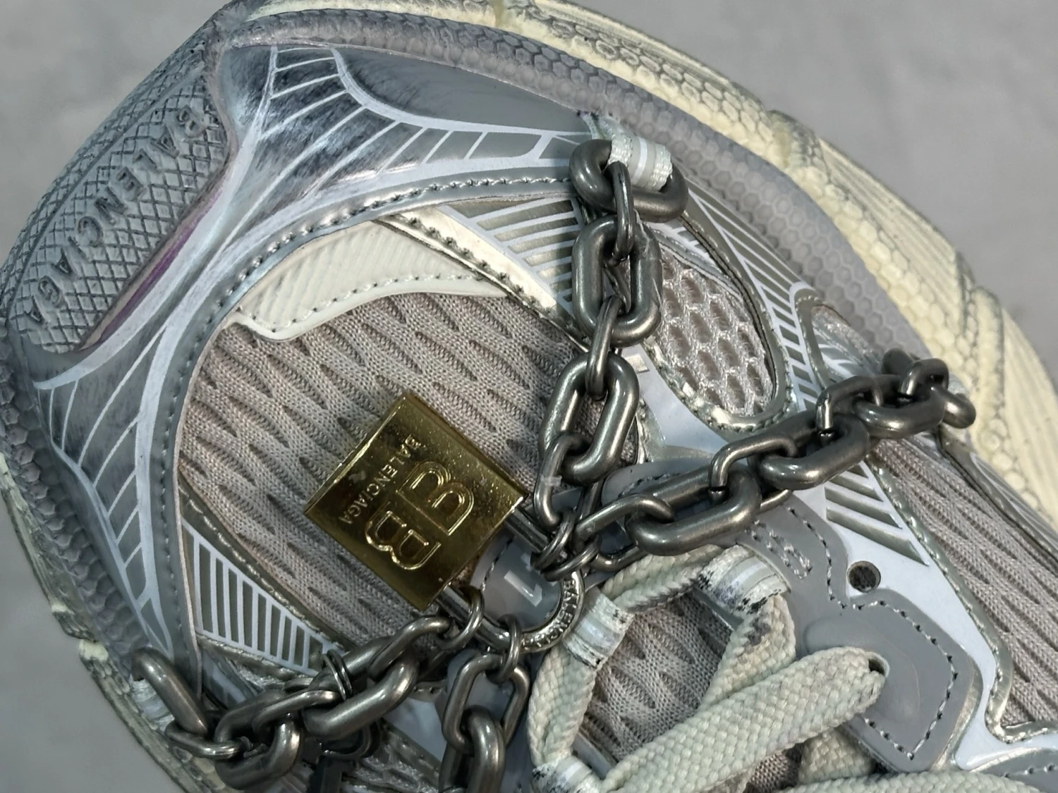 Balenciaga Runner Sneaker – Silver Chain Lock Edition