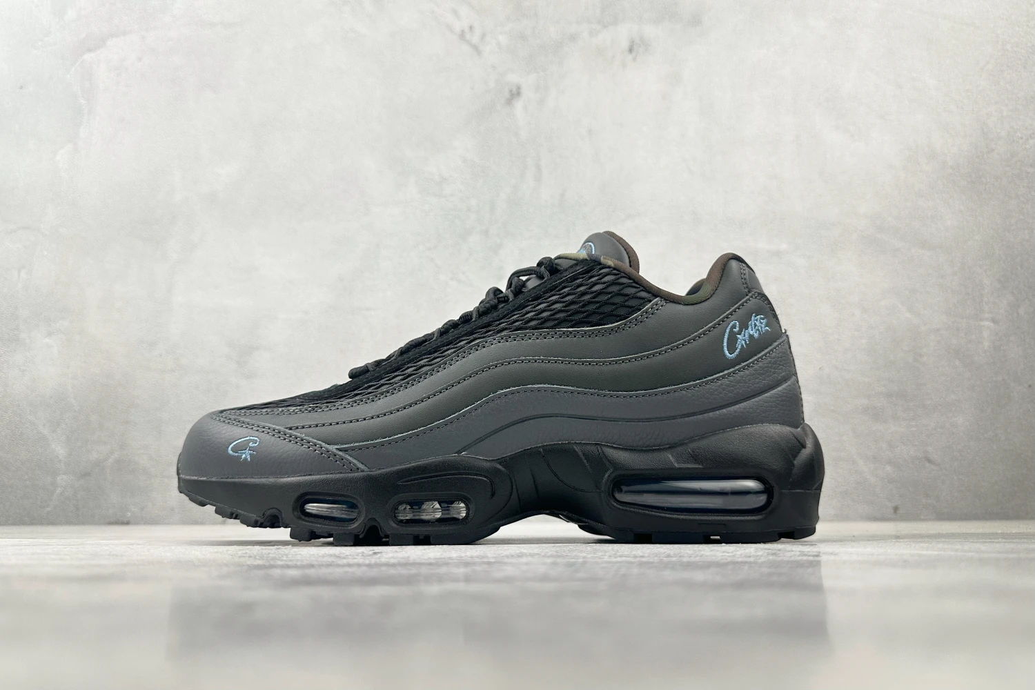 Nike Air Max 95 Corteiz – Charcoal Grey, Black & Ice Blue