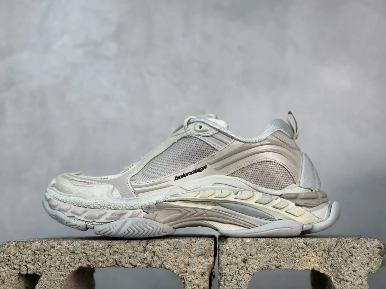Balenciaga Triple S Off-White Monochrome Luxury Designer Sneaker
