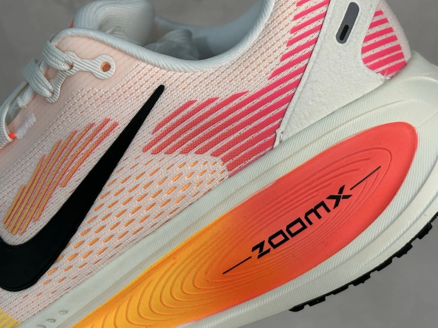 Nike Vomero 18 Road Running Shoes – White, Sunset Orange & Solar Yellow