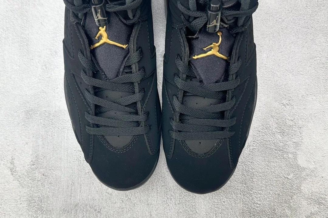 Air Jordan 6 "Triple Black Gold" Premium Basketball Sneakers