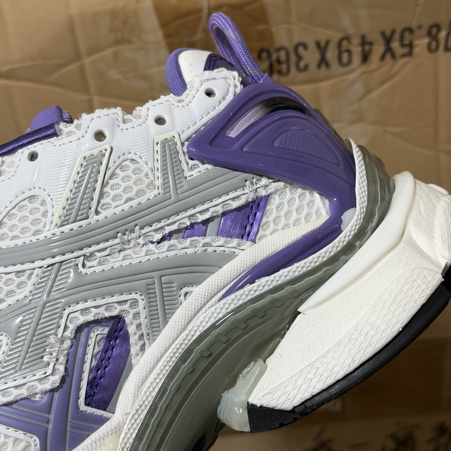 Balenciaga Track Sneaker – White & Metallic Purple Edition