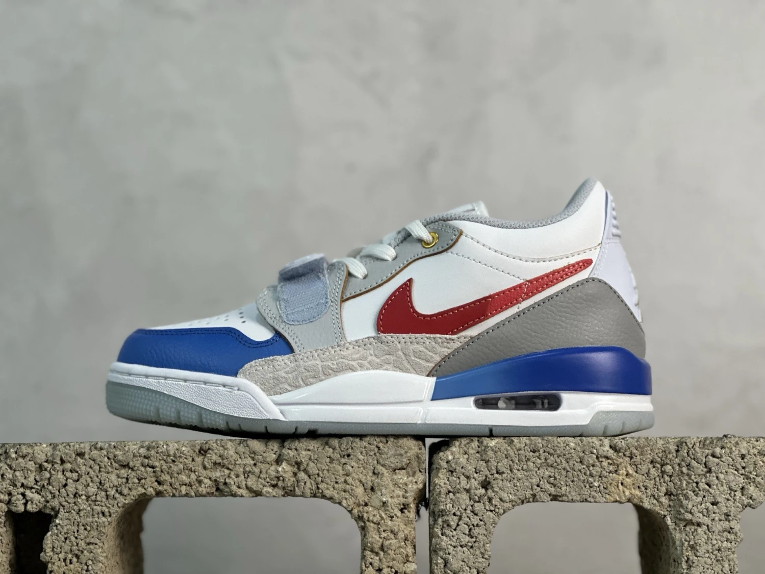 Air Jordan Legacy 312 Low "White, Royal Blue & Metallic Gold" Premium Sneakers