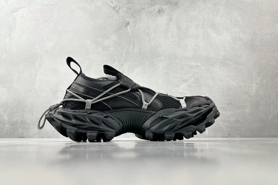 Balenciaga Track Sandal – Black Technical Edition