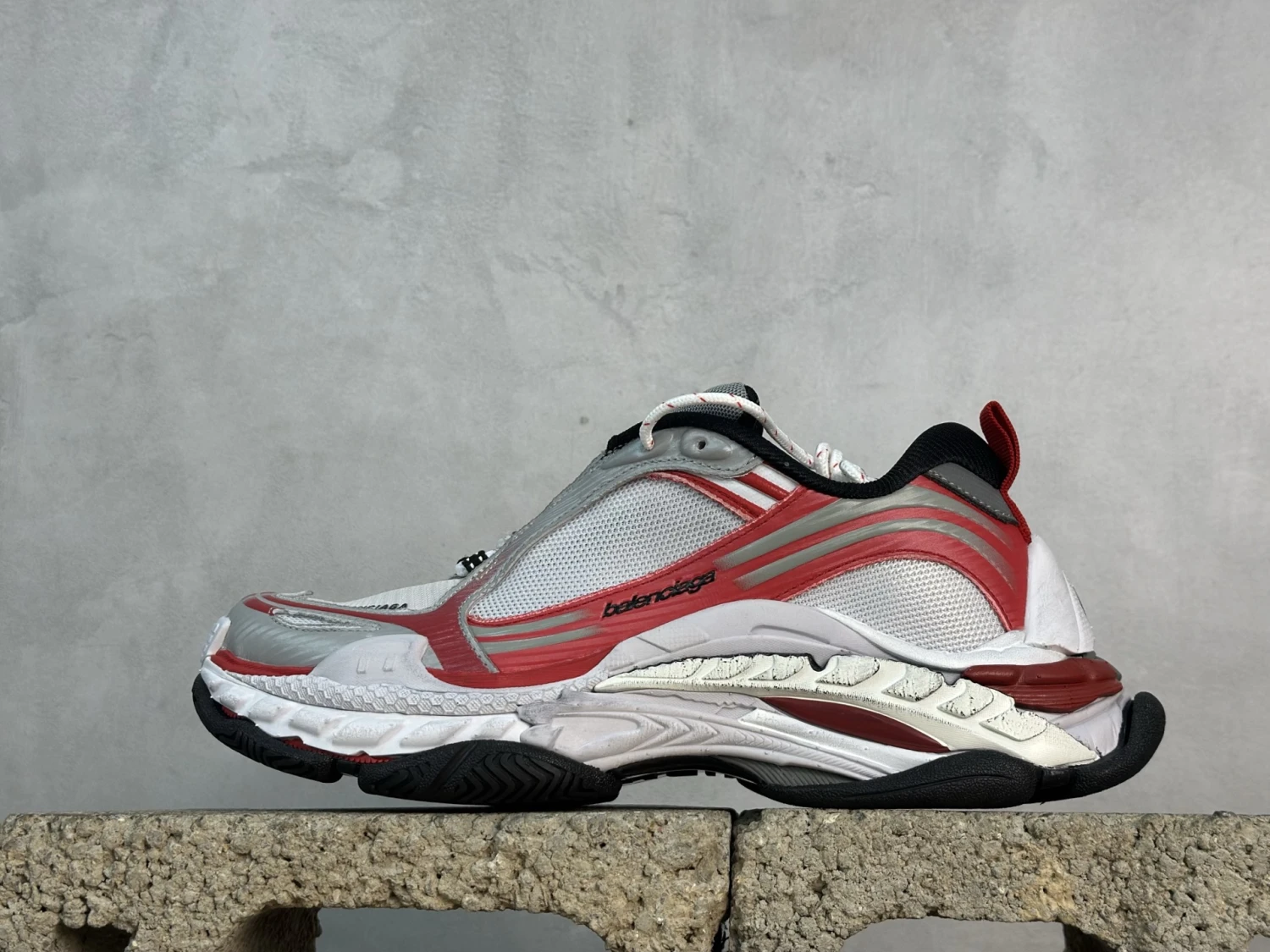 Balenciaga Triple S White Red Grey Luxury Designer Sneaker