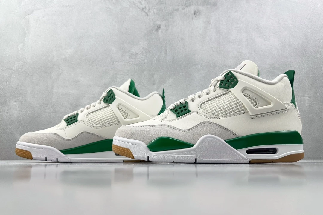 Jordan Sneakers White & Green Edition