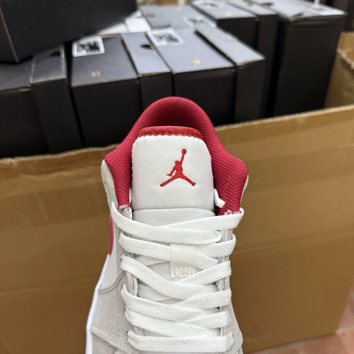 Air Jordan Low White Grey Red Edition