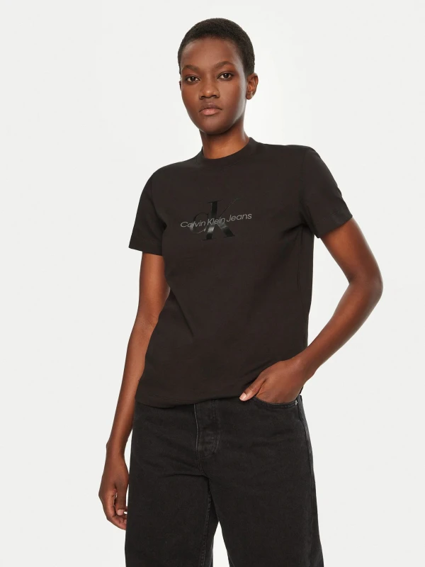 Calvin Klein Jeans Women's Black Cotton T-Shirt