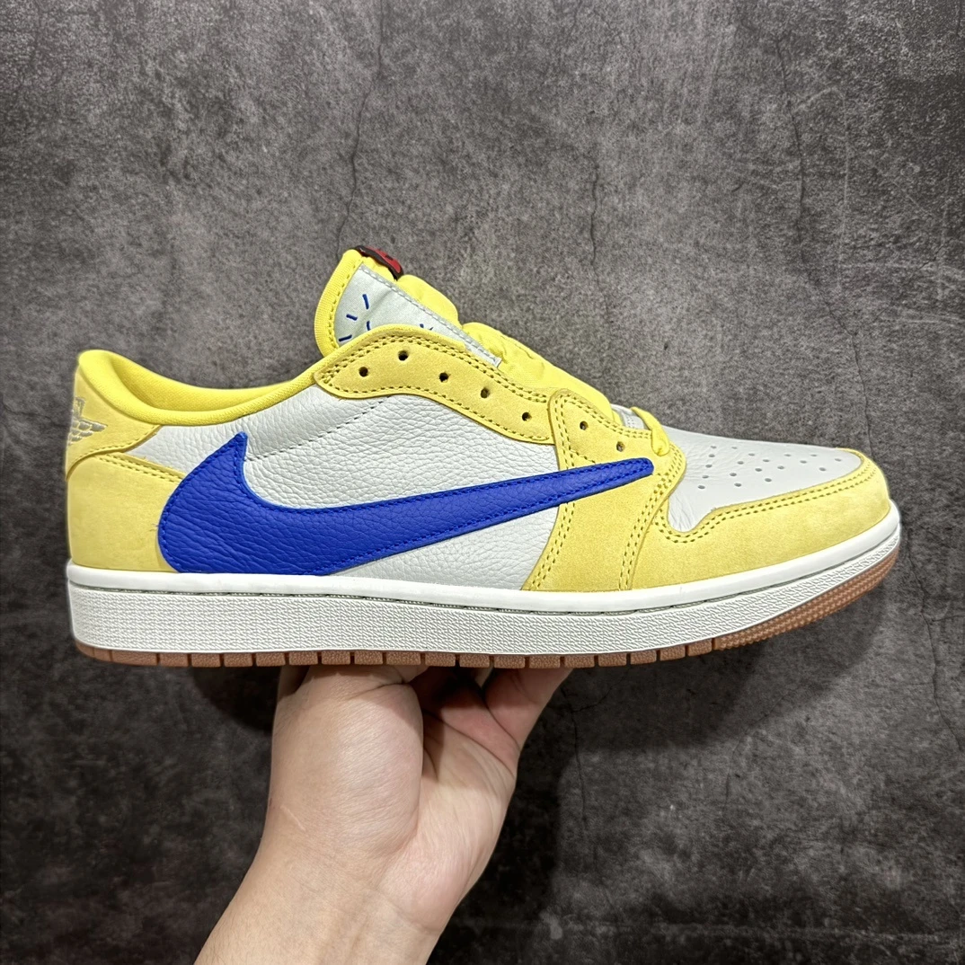 Nike Air Jordan 1 Low OG "Yellow & Royal Blue" – Men's Premium Low-Top Sneakers