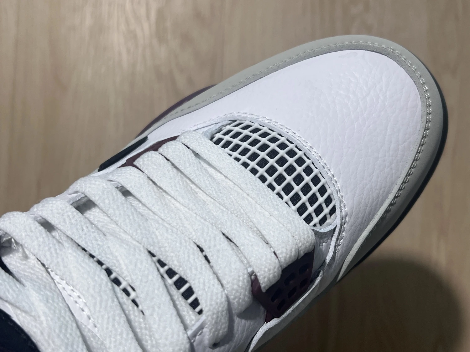 Air Jordan 4 Retro White Burgundy Sneaker – Premium Basketball & Lifestyle Shoe