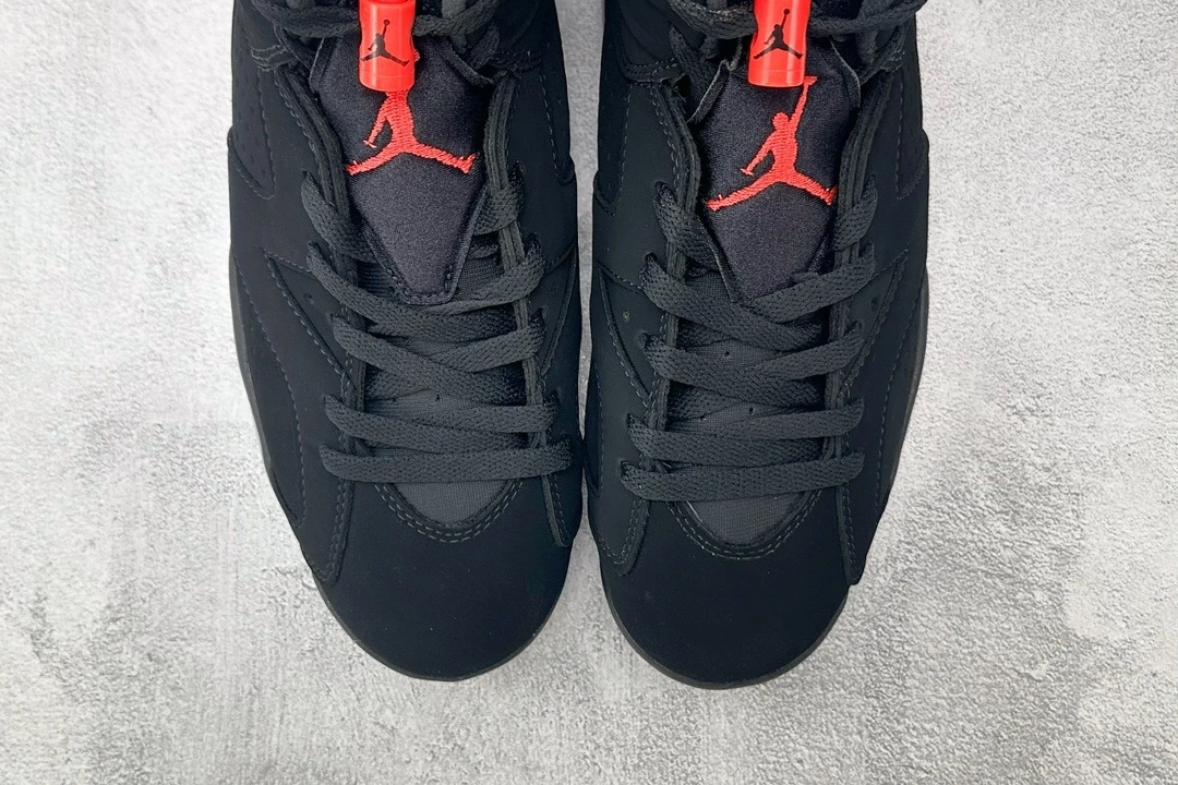 Air Jordan 6 "Triple Black Red" Premium Basketball Sneakers