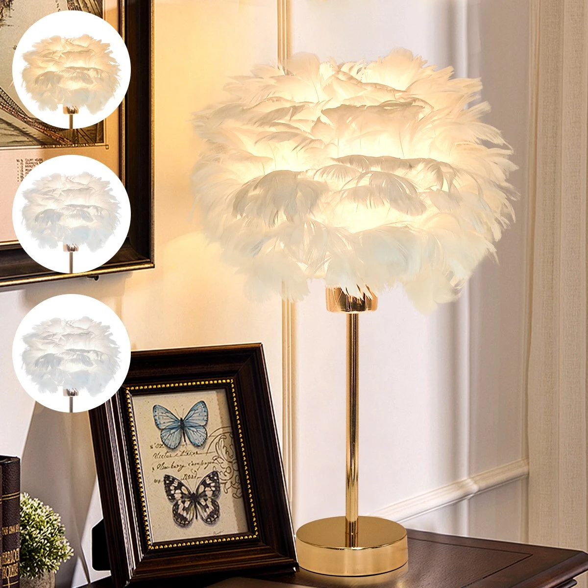 Romantic Feather Table Lamp