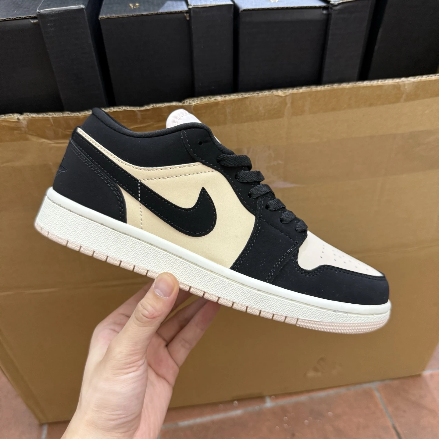 . Air Jordan Low – Black & Sail Premium