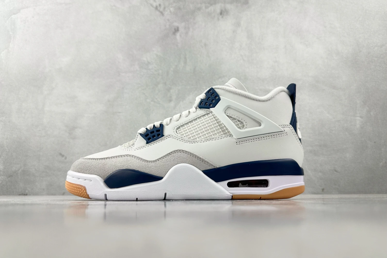 Air Jordan 4 Retro Sneakers – White Navy Blue Red